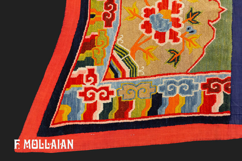Tappeto Sella Multicolore Tibetano Antico n°:80186613